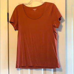 Lands’ End Rust Color Scoop Neck Tee